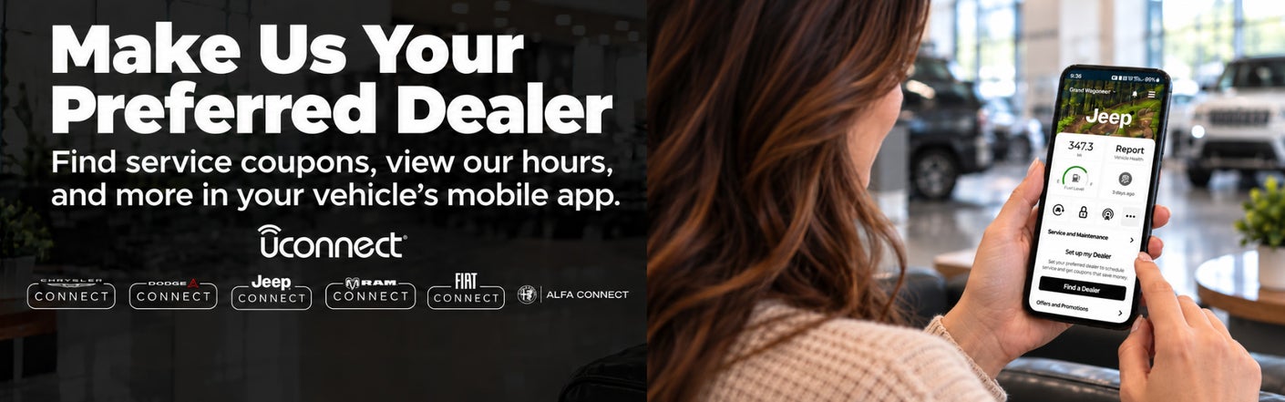 uconnect® make us your preferred dealer | Fletcher Chrysler Dodge Jeep Ram in Franklin IN
