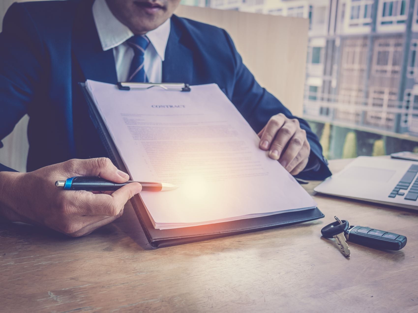 Financer Explainging Ram AgPack to Customer